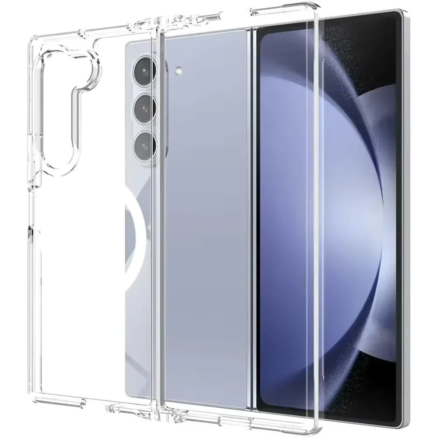 Transparente magnetische kabellose Lade-Schutzhülle für Samsung Z Fold 7 und Z Fold 6, stoßfest und nicht vergilbend - Bild 2