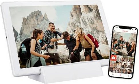 Braun Phototechnik DigiFrame 1011 WiFi Digitaler Bilderrahmen Weiß mit 10,1 Zoll Display und 16GB Speicher - Bild 1