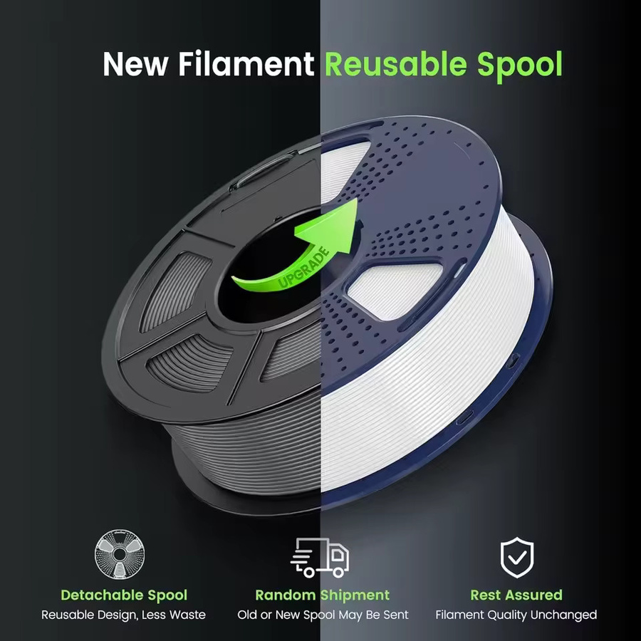 SUNLU ASA 3D-Druckfilament für FDM, 1,75 mm, 1 kg, Orange und Schwarz - Bild 3