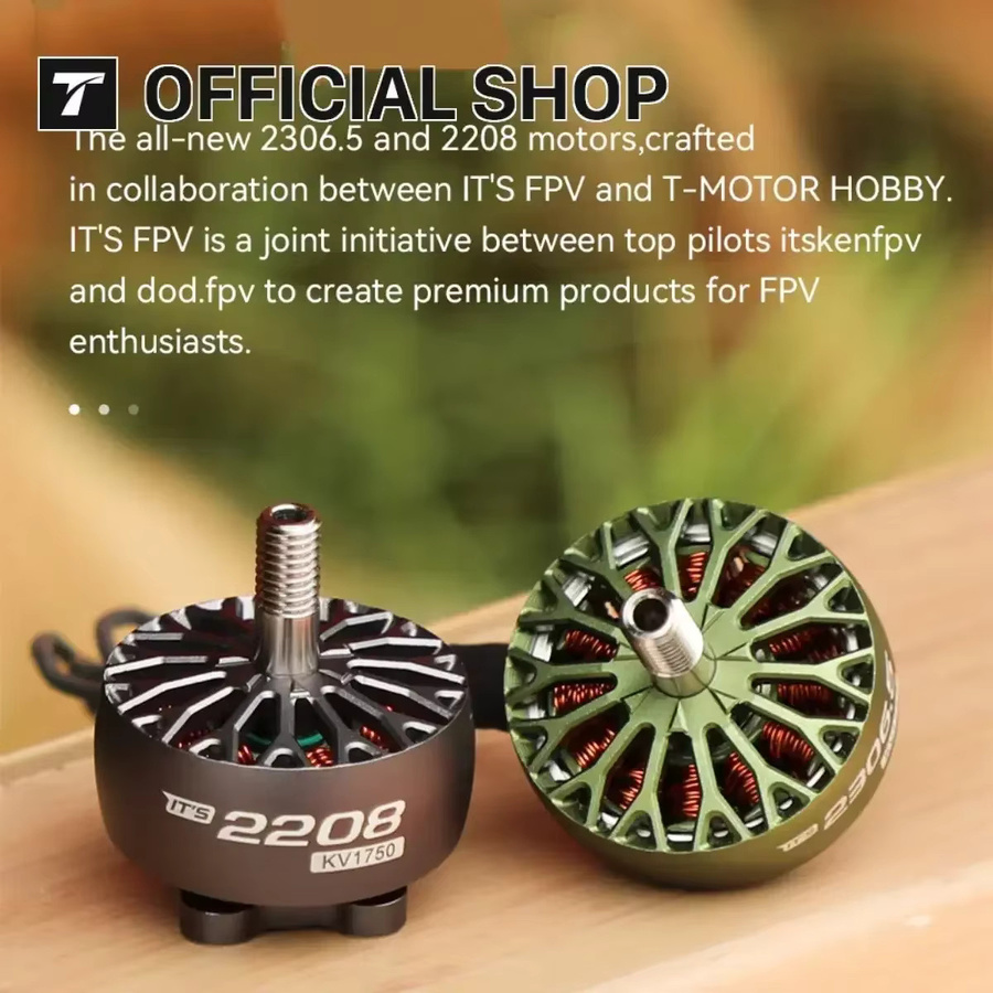 T-MOTOR T-Hobby ITS 2306.5 / ITS 2208 Brushless Motor KV1750 6S für Freestyle FPV Drohnen-DIY - Bild 1