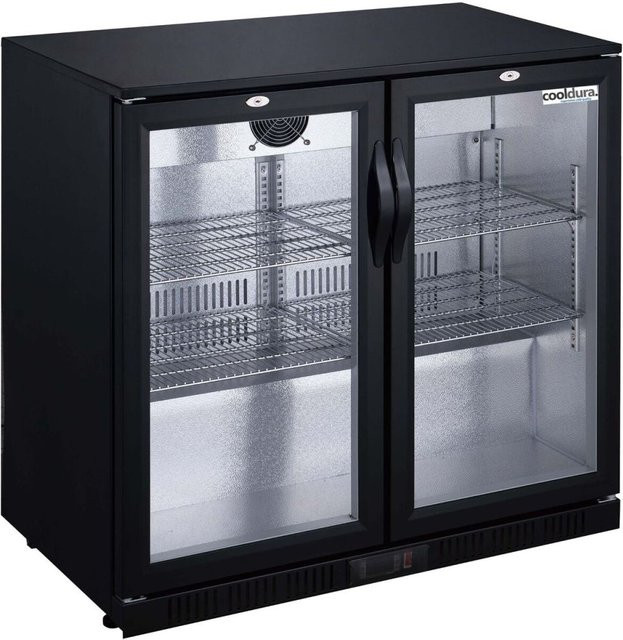 Cooldura Bar-Kühlschrank 2-türig Schwarz B/H/T: 52 x 85 x 90 cm mit 198 Litern Fassungsvermögen - Bild 1