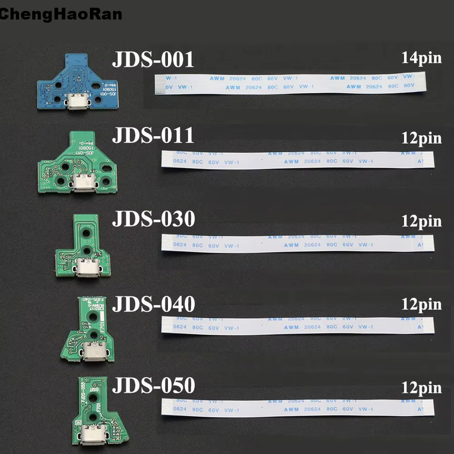 ChengHaoRan Reparatur-Set für PS4 Controller JDM JDS 055 050 040 030 001 10 mit Innenrahmen, Ladekarten-Flexband und leitender Folie - Bild 2