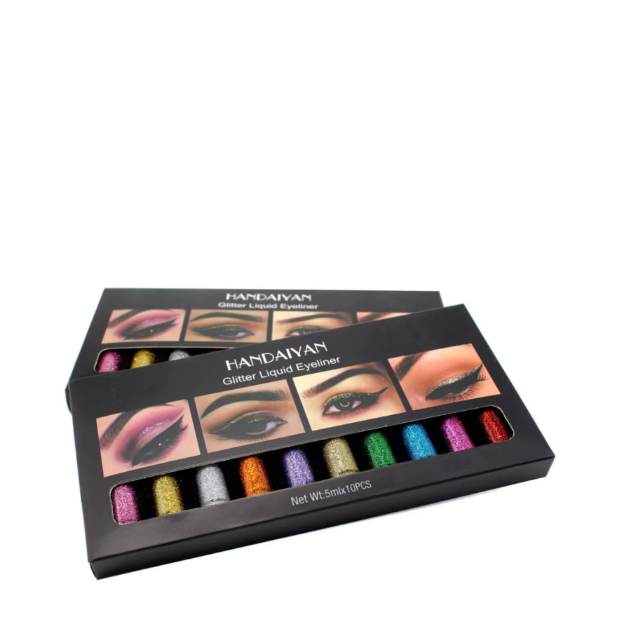 Handaiyan Eyeliner-Set, flüssig, Metallic, 10-teilig, Unisex - Bild 7