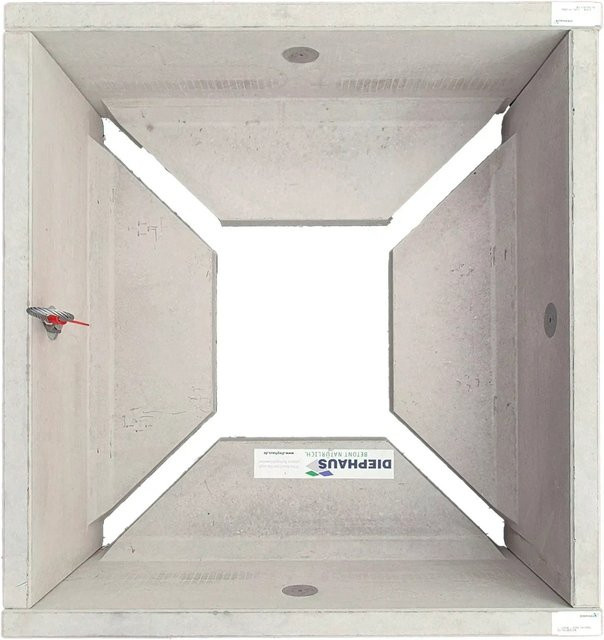 Diephaus Hochbeet-Set Sichtbeton Grau, 4-teilig, B: 110 cm, T: 100 cm, H: 80 cm - Bild 1