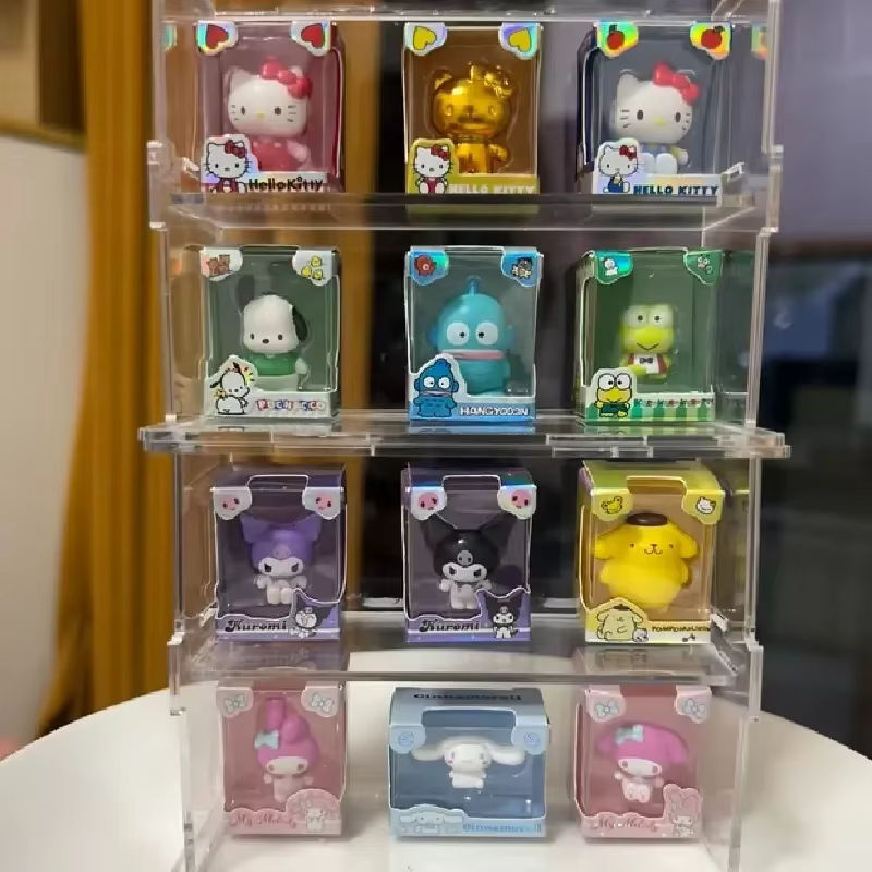 Sanrio Family Reiskorn-Puppe Blindbox mit Hello Kitty und Kuromi Mini Sammelfiguren aus Kunststoff, mehrfarbig - Bild 3