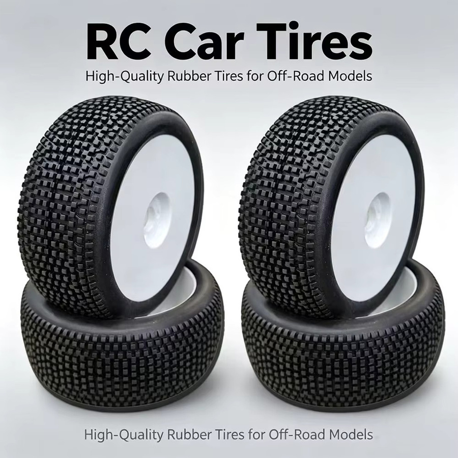Yufung Offroad-Rennreifen, 4-teiliges Set, 1/8 RC, 17mm Hex, mittelhart - Bild 2