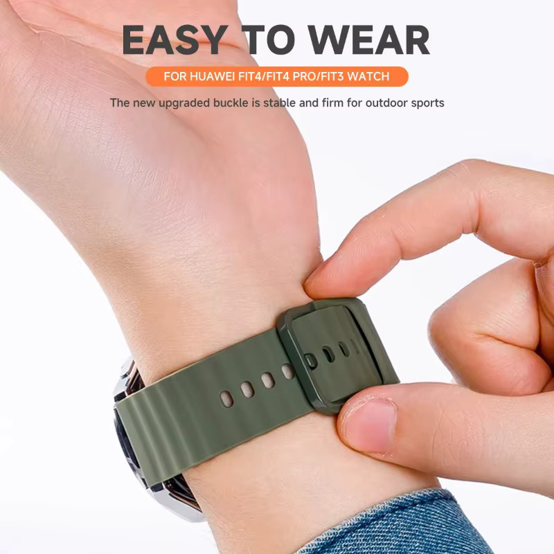 CAOWTAN Uhrenarmband Silikon, Huawei Watch Fit 3/4 - Bild 4