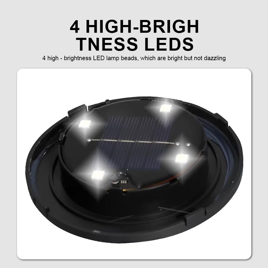 XIWANGFIRE Solar-Gartenleuchte in Steinoptik, wasserdichte Außenlandschaftslampe mit Dämmerungssensor, warmweißes Licht für Wege, Höfe und Rasenflächen - Bild 2