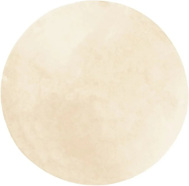 vidaXL Teppich HUARTE Kurzflor in Creme, rund, Ø 200 cm, waschbar und rutschfest - Bild 1