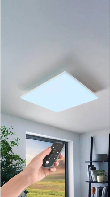 Eglo LED Deckenleuchte Turcona-Z Weiß modern dimmbar mit Fernbedienung und RGBW-Funktion - Bild 1