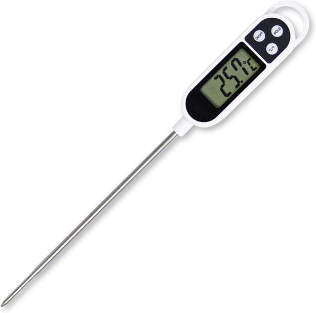 Schneider Digitales Einstichthermometer mit Digitalanzeige aus Edelstahl in Weiß, Länge: 24 cm - Bild 1