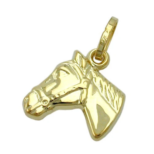 Colfem Anhänger Pferdekopf, 375 Gold, Unisex - Bild 1