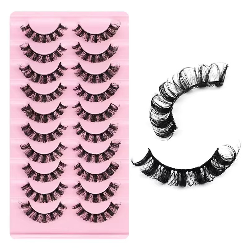 Künstliche Wimpern, 10 Paar, Black, Unisex - Bild 2