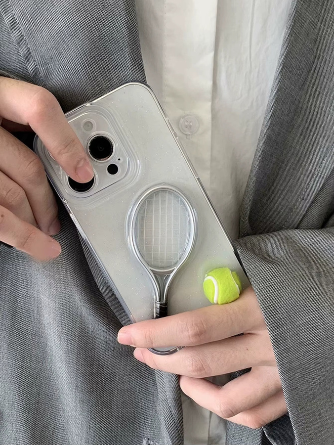 Transparente Handyhülle mit Tennis-Motiv für iPhone 11, 12, 13 Pro, 14 Pro Max und 15 als Schutzhülle für Mädchen und Sportbegeisterte - Bild 2