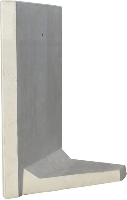 Diephaus L-Stein Ecke bewehrt Grau 90 Grad B/H/T: 155 x 100 x 100 x 8 cm 2-teilig - Bild 1