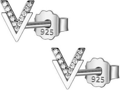 Trustdavis Ohrringe, 925 Silber, Zirkonia, Weiß, Damen - Bild 1