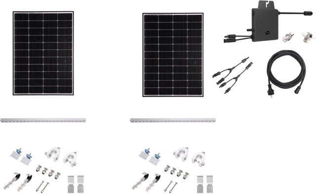 Yard Force Balkonkraftwerk LX SP170D Komplett-Set mit WLAN-Modul in Schwarz und Grau - Bild 1