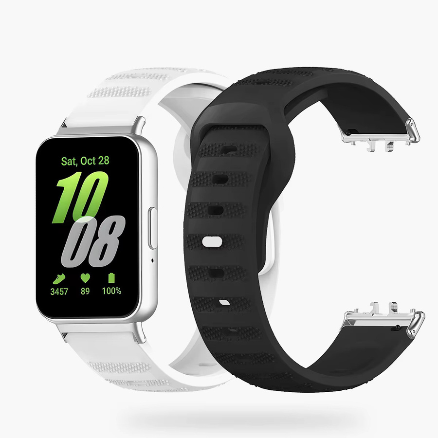 Samsung Uhrenarmband Silikon, Schwarz, Samsung Galaxy Fit 3, Unisex - Bild 1