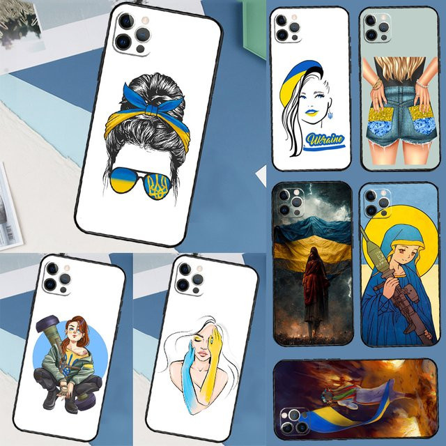 Schutzhülle mit Ukraine-Mädchen Motiv für Xiaomi Redmi Note 10 11 12 13 14 15 Pro Plus und Redmi 13C 12C 14C 10C 15C - Bild 1