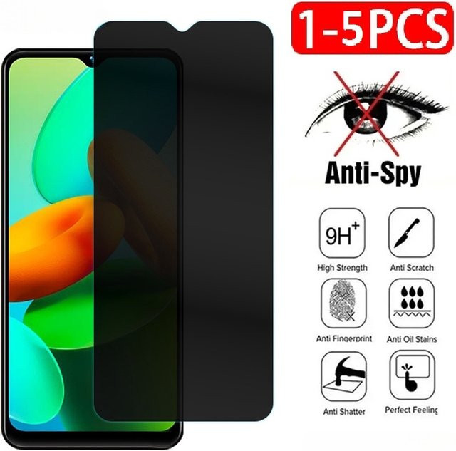 Anti-Spion Sichtschutz aus gehärtetem Glas für Huawei Honor Play4c, s8a Pro, Prime 10, 20, 30 Lite, x5 Plus, x5, x8a 5G, transparent - Bild 1