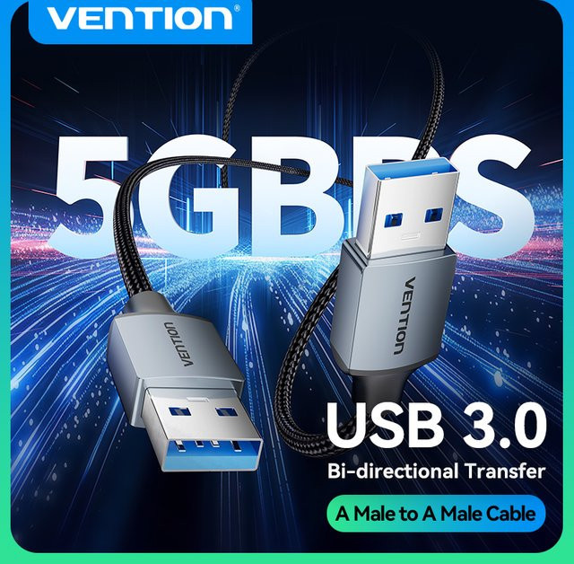Vention USB 3.0 Verlängerungskabel Typ A Stecker auf Stecker USB-Extender für Festplatten, TV-Boxen und Kühler - Bild 1