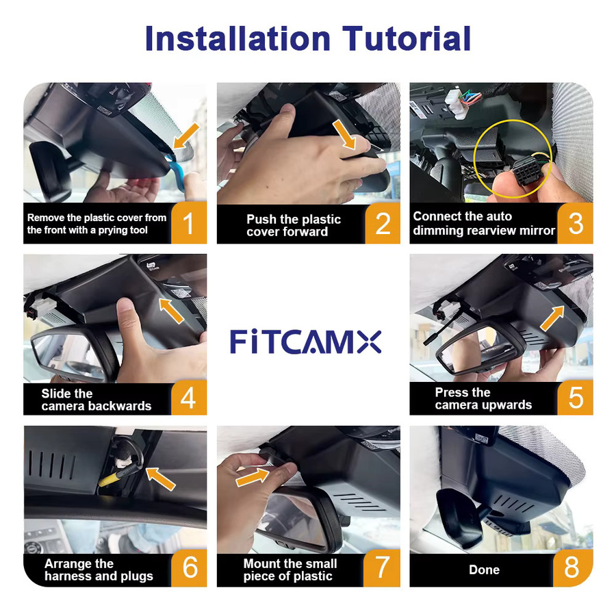Fitcamx 4K Dashcam für KIA EV5 2025-2026 Rechtslenker mit Nachtsicht und Schleifenaufnahme - Bild 2