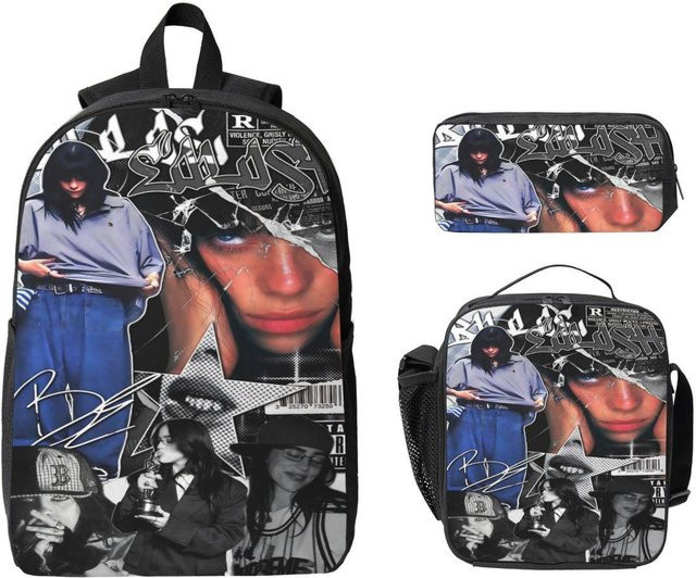 Billiesd Prints Schultaschen-Set für Kinder mit Rucksack, Federmäppchen und Brotdose in Multicolour - Bild 1