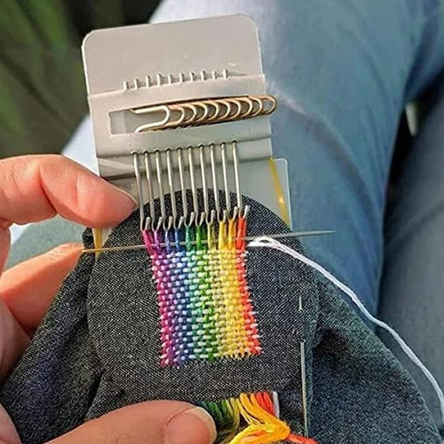 Tophave Handstrickmaschine aus Holz in Multicolour für DIY-Flecht- und Flickarbeiten - Bild 1