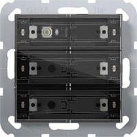 Gira Tastsensor 4 Komfort dreifach für Gira One und KNX mit Inbetriebnahme-Wippe in Schwarz - Bild 1