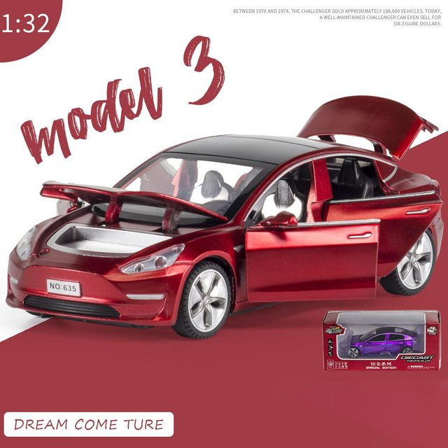 Fourall- Model Cars Autospielzeug, 1:32, Rückziehfahrzeug, mit Ton und Licht, rot - Bild 1