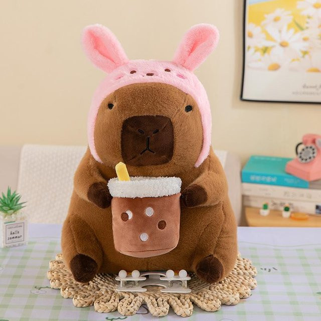 Yiran toy Kawaii Anime Capybara Brot Plüschtier, 30cm, ab 14 Jahren - Bild 1