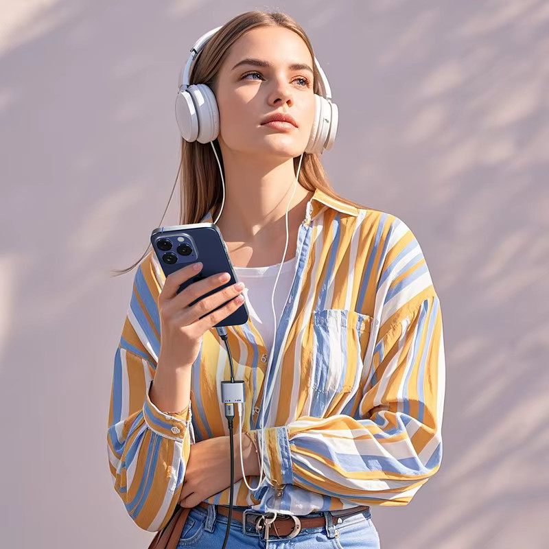 CABLETIME 2-in-1 USB-C Audio-Hub-Adapter mit 3,5mm Klinke und 60W PD Schnellladegerät für Hi-Fi-Audio - Bild 4