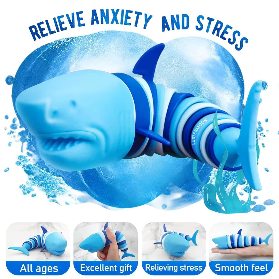 Bandai Hai-Stresskiller, Handspielzeug, Blau - Bild 3