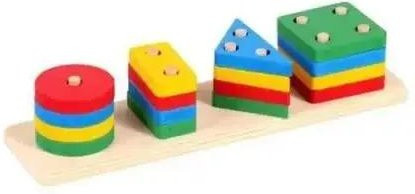 Binchi Outdoor Product Montessori Permanenzbox Karotten, Formensortierer, Holz, ab 1 Jahr - Bild 1