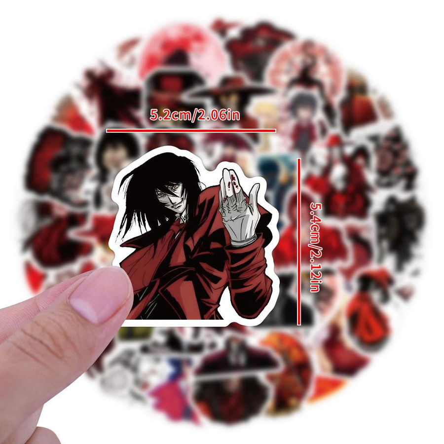 60 Hellsing Anime Doodle Sticker Set in Multicolour zum Dekorieren von Notizbüchern und Koffern - Bild 3