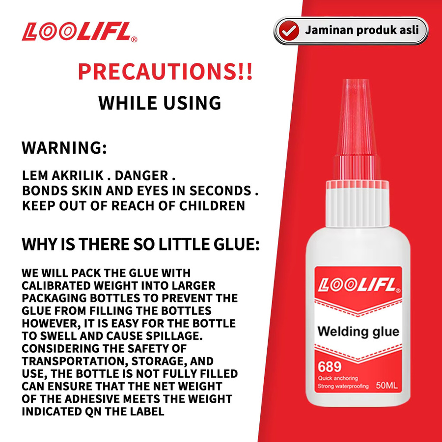 LOOLIFL Universeller Superkleber Transparent 50g Hochfester Reparaturkleber - Bild 5