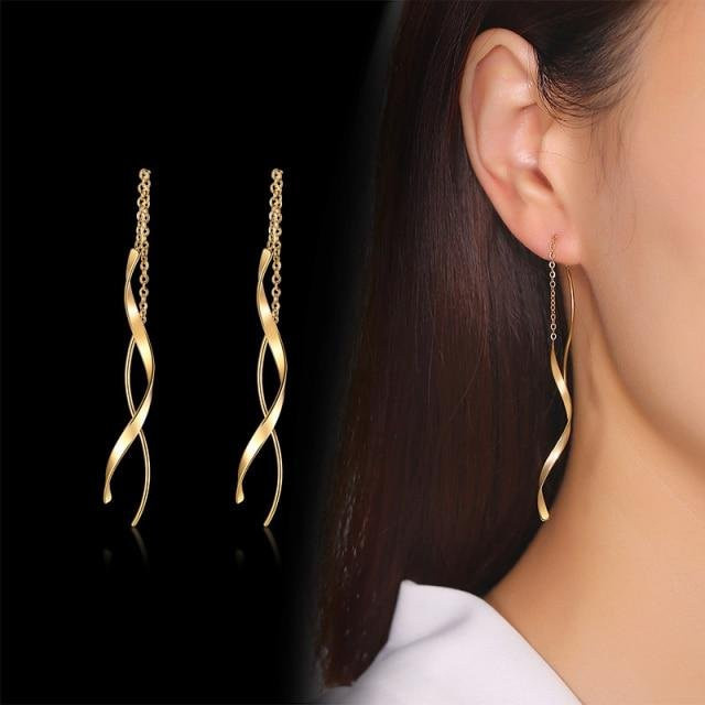 Vnox Ohrringe, Edelstahl, Gold, Damen - Bild 1