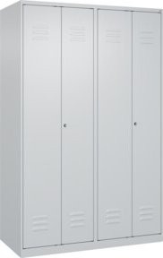 C+P Spind Classic PLUS Schwarz-Weiß mit 4 Abteilen, Stahlkonstruktion, Zylinderschloss, H x B x T: 185 x 120 x 50 cm - Bild 1