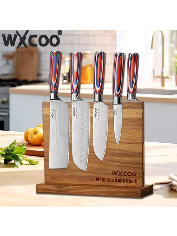 WXCOO Damaskus Boning Messer mit magnetischem Messerhalter für Fleisch und Fisch - Bild 4