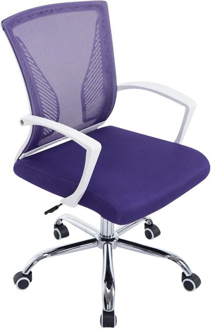TPFLiving Bürostuhl Trail Two mit atmungsaktivem Netzbezug und Armlehnen in Lila, B/T/H: 59,0 x 56,5 x 104,0 cm - Bild 1