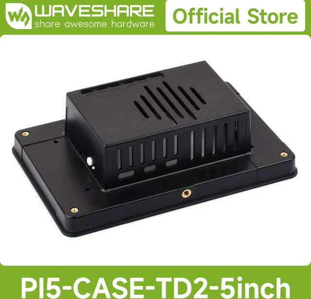 Waveshare Schutzhülle in Schwarz für Raspberry Pi 5-Zoll-Touch-Display 2 und Raspberry Pi 5 - Bild 1
