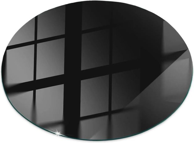 Tulup Glastischplatte Schwarz Glatt B/T: 80 x 80 cm - Bild 1