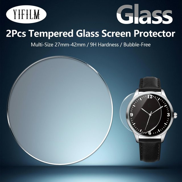 YIFILM Screen Protector Glas, Schwarz, Xiaomi Smart Uhr, 26-46 mm - Bild 1