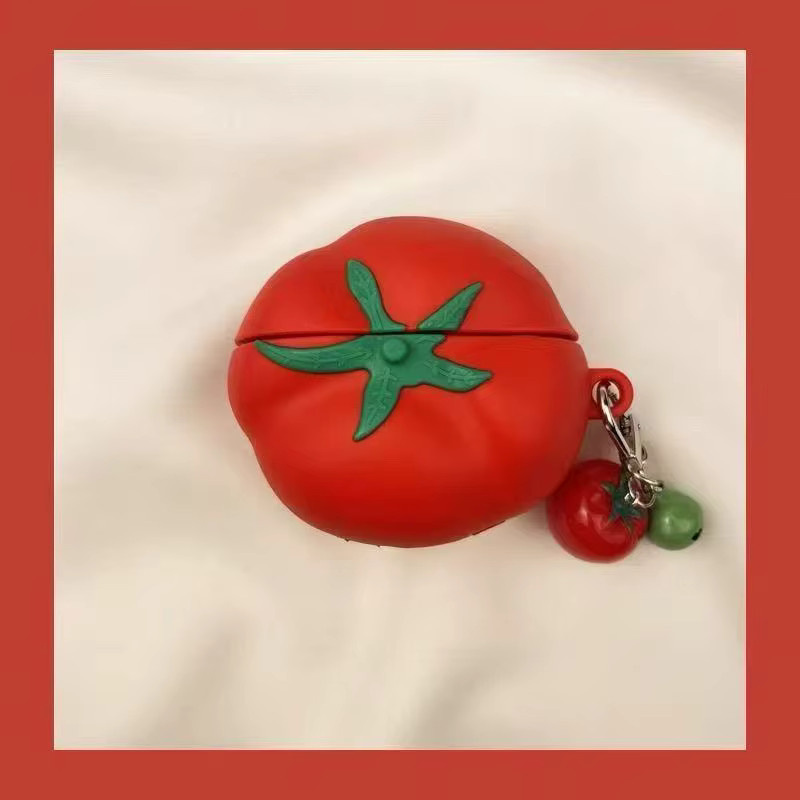 DO AS YOU WISH Schutzhülle in Rot mit Tomaten-Design für AirPods Pro und AirPods 4 - Bild 3