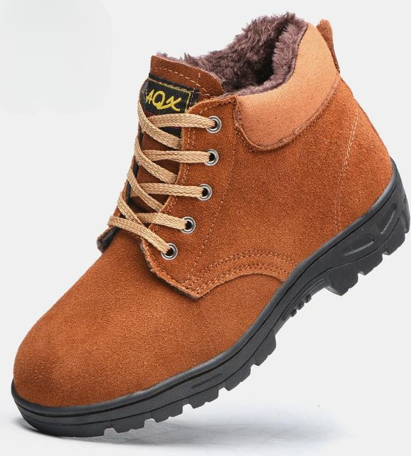 Avant-garde Arbeitsschutzschuhe für Herren in Braun, durchstichsichere Baumwollschuhe mit Fleecefutter, Größe 46 - Bild 1