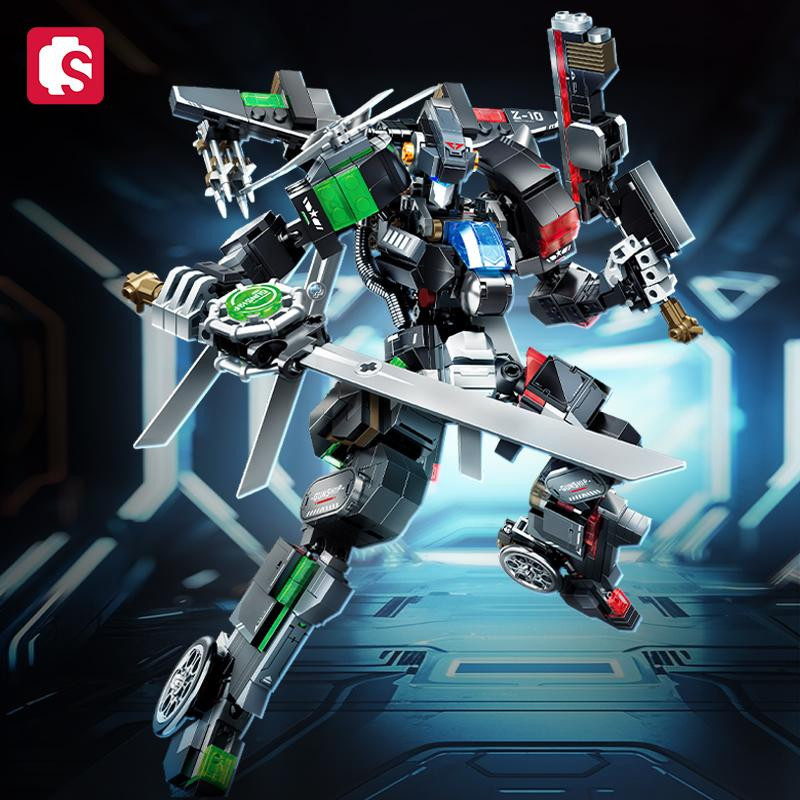 SEMBO BLOCK Kombinierbarer Verwandlungs-Mecha-Roboter Baustein-Set 6–12 Jahre - Bild 2