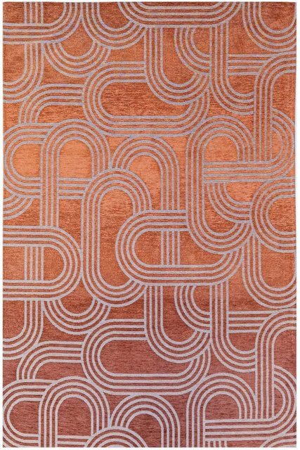 Lola&Moi Teppich Disco Red Pepper in Rot, B: 140 cm, T: 200 cm - Bild 1