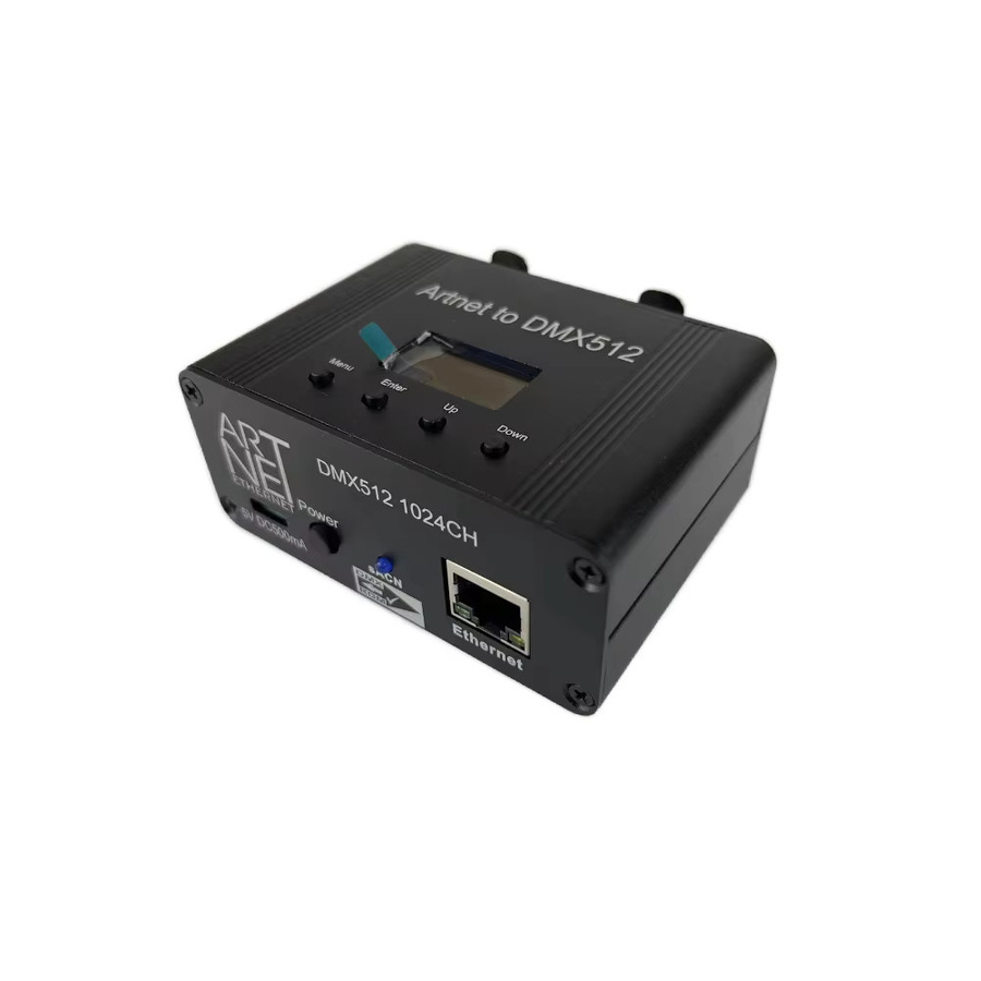 OLUNGVY 2-Universum Ethernet-Beleuchtungsschnittstelle mit ArtNet, sACN, DMX512 und RDM in Schwarz - Bild 2