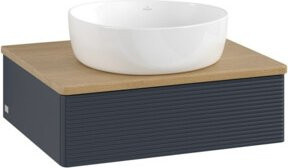 V&B Waschtischunterschrank Antao mit Frontstruktur in Eiche Honig, B/T/H: 60 x 50 x 19 cm - Bild 1