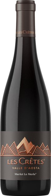 Les Crêtes Merlot Le Merle Rotwein, Valle D'Aosta, 2020, trocken, 0,75 l - Bild 1